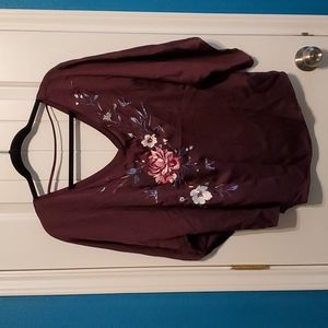 WHBM Floral Blouse